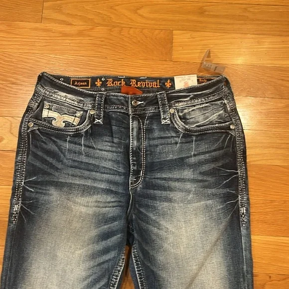 NWT Rock Revival Arjean easy ankle skinny jeans size 32/26. - Picture 2 of 15